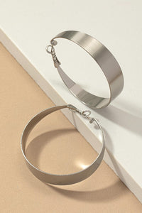 Wide Surface Hoop Earrings