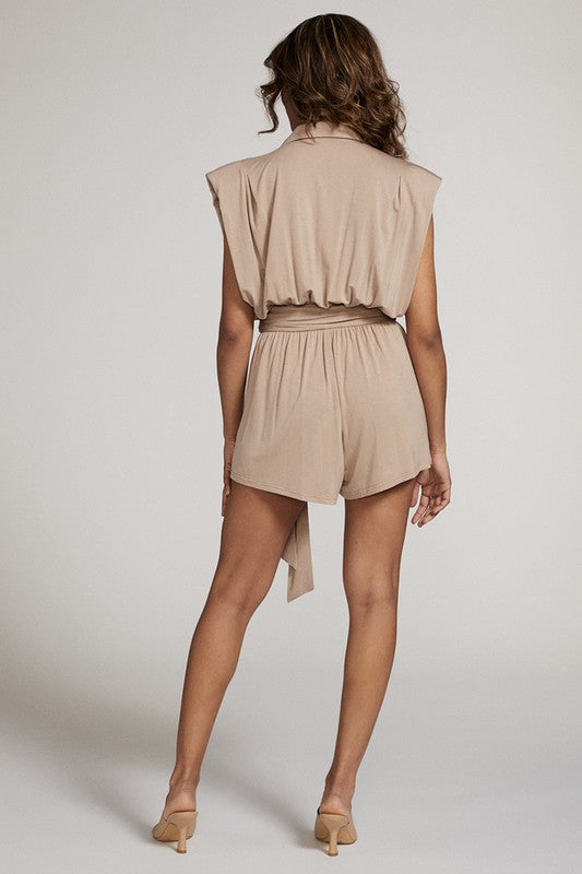 Shoulder Pad Romper