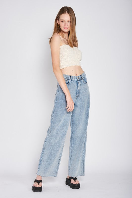 Fringed Waistband Tube Top