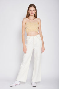 Fringed Waistband Tube Top