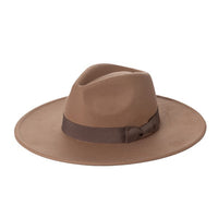 Wide Brim Ribbon Fedora Hat