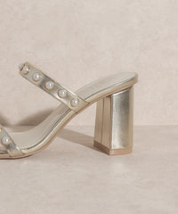 Victoria - Pearl Strap Heel