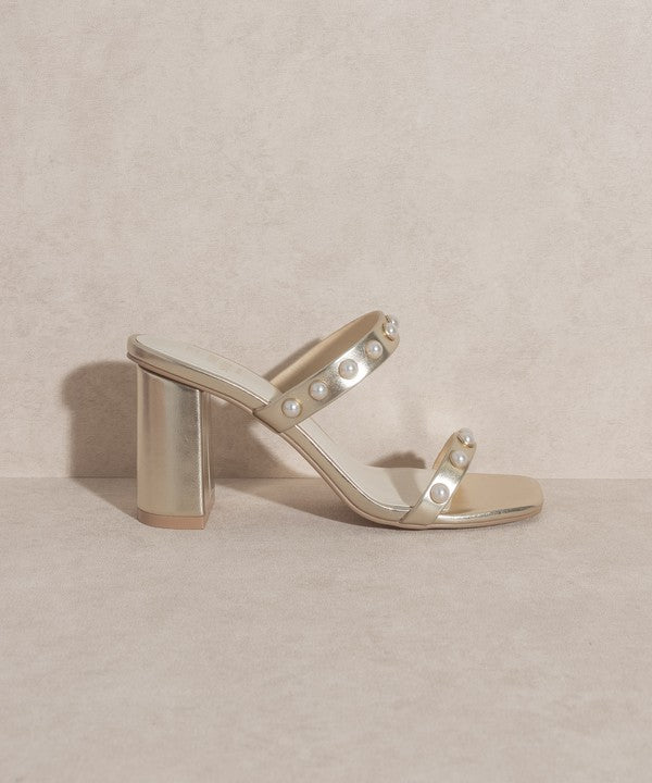 Victoria - Pearl Strap Heel