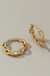 Chain Huggie Hoop Earrings