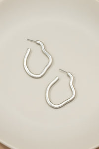 Fluid Metal Hoop Earrings