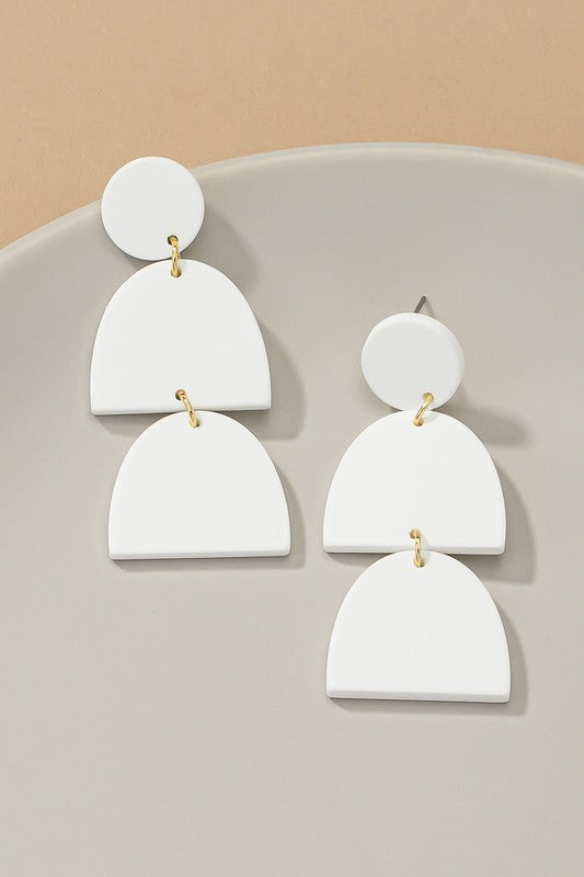 Geo Shape Drop Earrings