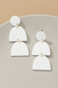 Geo Shape Drop Earrings