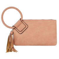 Cuff Handle Tassel Wristlet Clutch