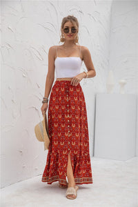 Floral Print Maxi Skirt