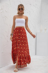 Floral Print Maxi Skirt