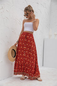 Floral Print Maxi Skirt