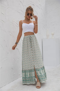 Floral Print Maxi Skirt