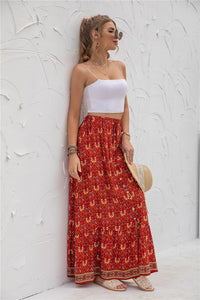 Floral Print Maxi Skirt