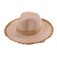 FRAYED BRIM BEACH STRAW HAT