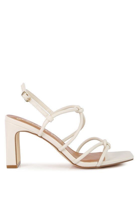 Kralor Knotted Strap Italian Block Heel Sandals