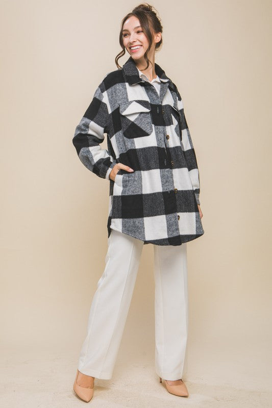 Margot Plaid Pocket Shacket