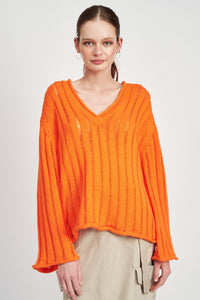 NIGHTLY OVERSIZED RIB KNIT SWEATER