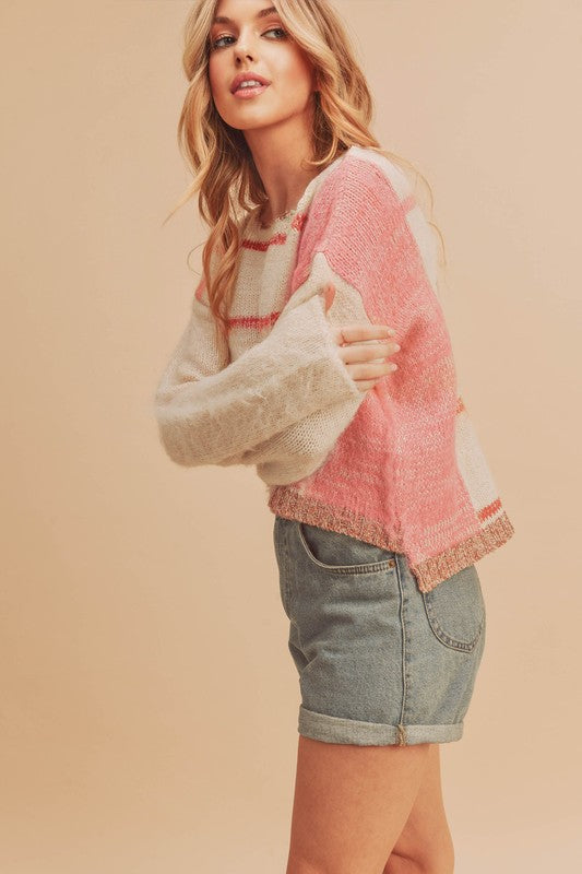 Knit Stripe Pullover Sweater