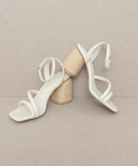 Alaia - Strappy Raffia Heel Sandal