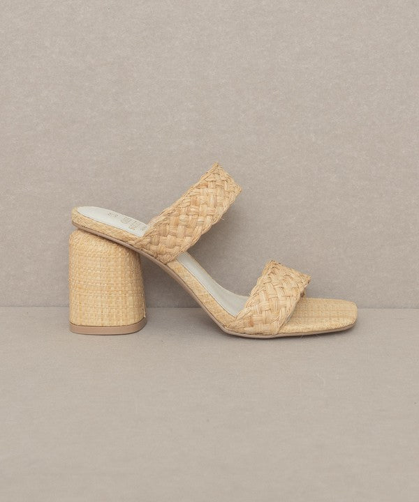 Kayla - Raffia Sandal Heel