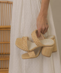 Kayla - Raffia Sandal Heel