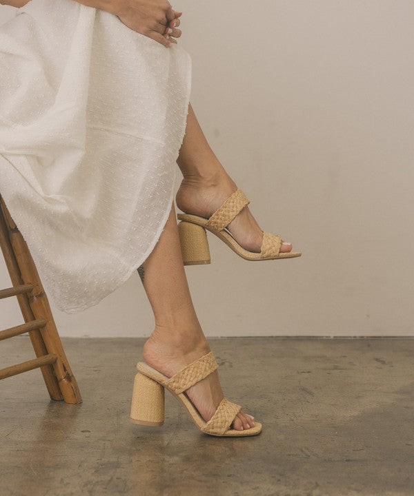 Kayla - Raffia Sandal Heel