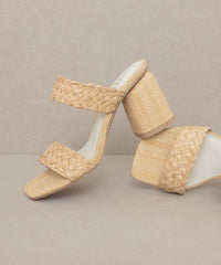 Kayla - Raffia Sandal Heel