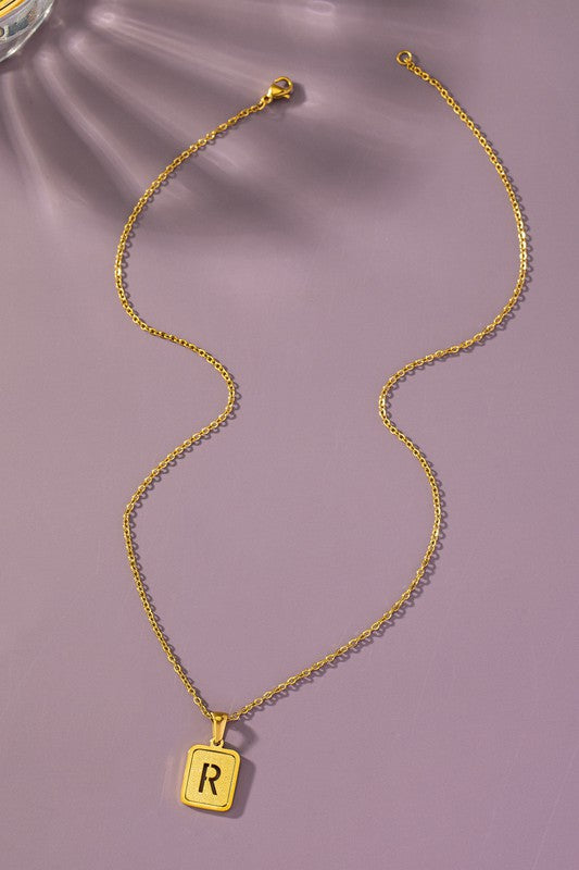 Cut Out Initial Necklace