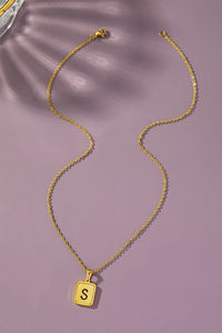 Cut Out Initial Necklace