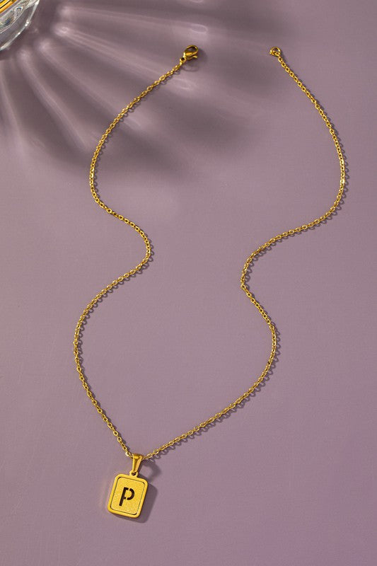 Cut Out Initial Necklace