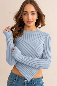 Angled Hem Sweater Top