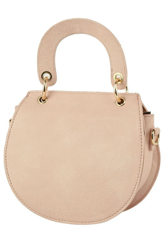 Flap Saddle Satchel Crossbody Bag