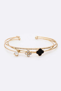 Clover Bangle Set