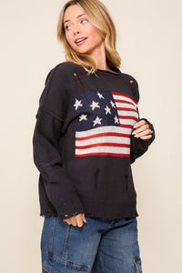 Distressed USA Sweater