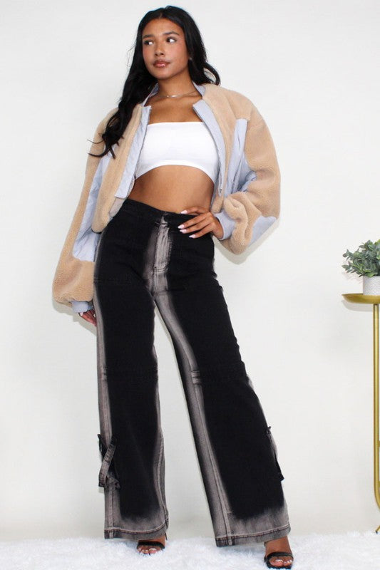 Charm Cropped Sherpa Cropped Jacket