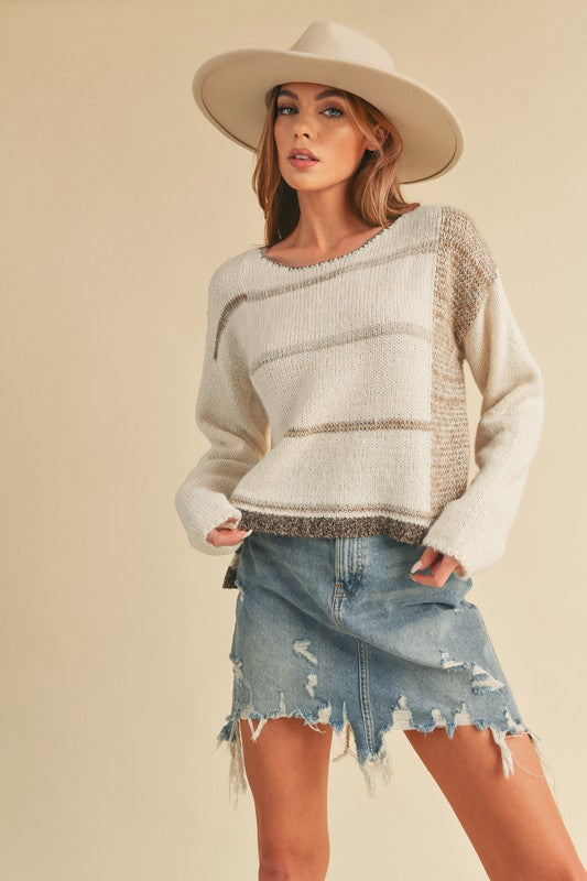 Knit Stripe Pullover Sweater