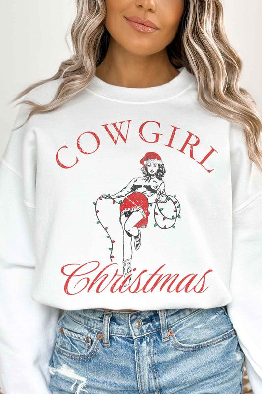 Cowgirl Christmas Oversized Sweatshirt