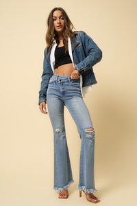 Crossover Wide Leg Denim