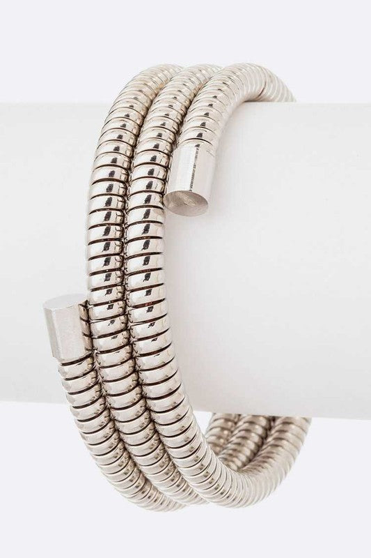 Iconic Metal Coil Wrap Bracelet