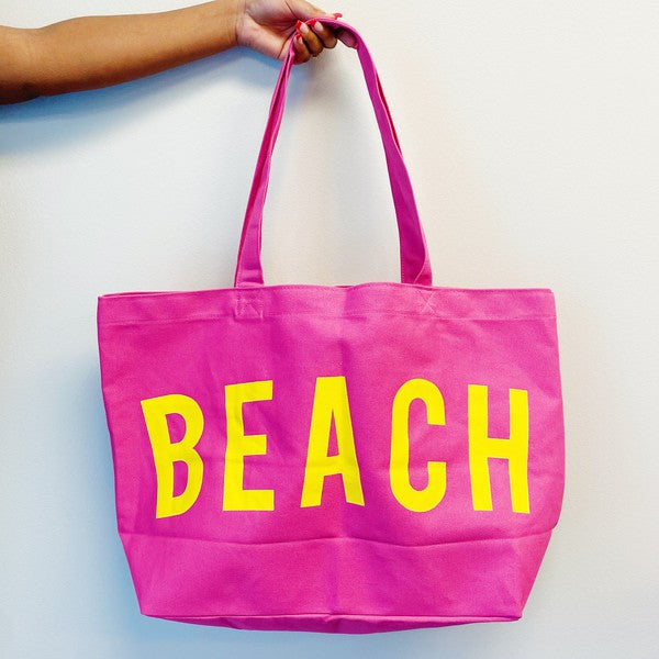 BEACH Canvas Tote