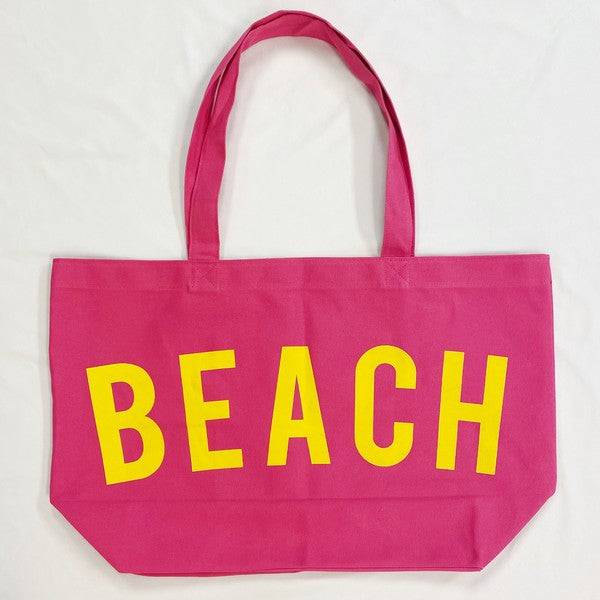 BEACH Canvas Tote