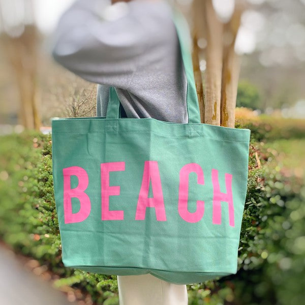 BEACH Canvas Tote