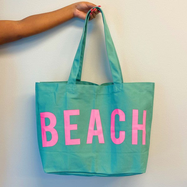 BEACH Canvas Tote