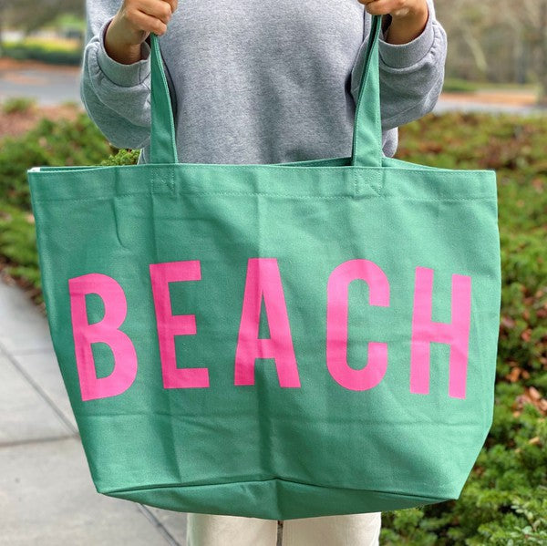 BEACH Canvas Tote