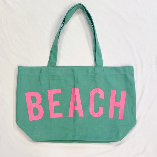 BEACH Canvas Tote