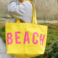 BEACH Canvas Tote