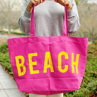 BEACH Canvas Tote