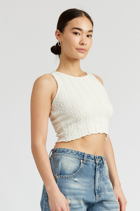 Honey Rib Cropped Tank