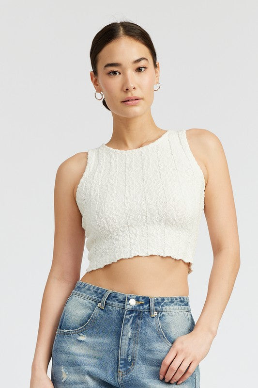 Honey Rib Cropped Tank