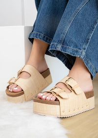 Nina Double Buckle Platform Sandal